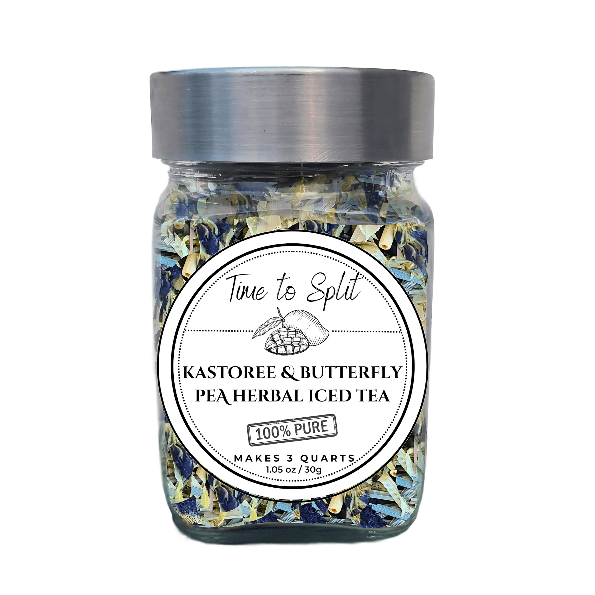Kastoree and Butterfly Pea Herbal Loose Leaf Iced Tea