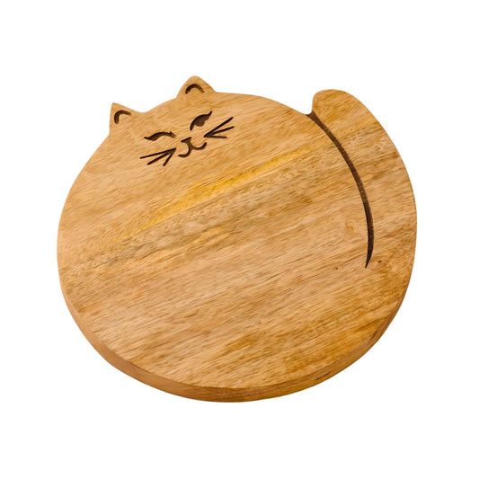 Charcuterie Board - Mango Wood Cat - Fair Trade