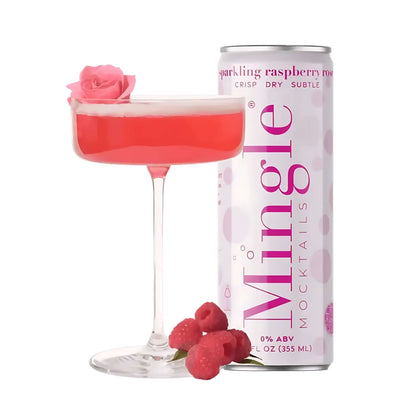 Sparkling Raspberry Rosé Mocktail - Mingle