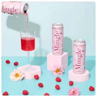 Sparkling Raspberry Rosé Mocktail - Mingle