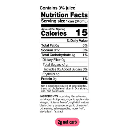 Cherry Hibiscus Sparkling Mocktail By Moment