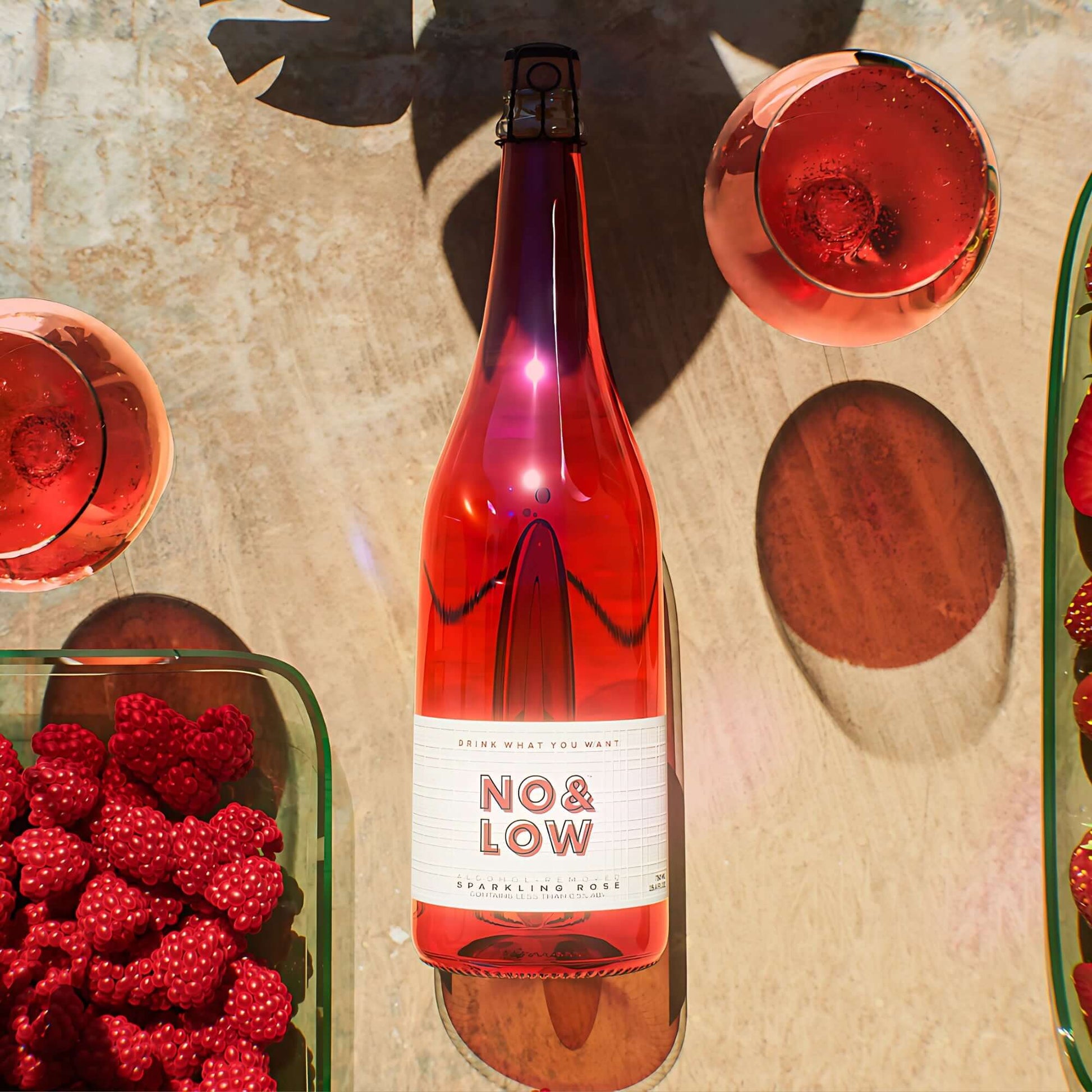 No & Low Non-Alcoholic Sparkling Rosé Wine