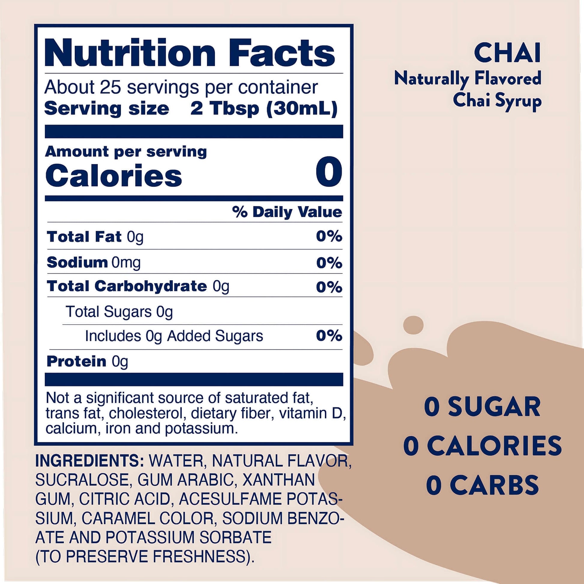 Jordan's Sugar Free Chai Syrup