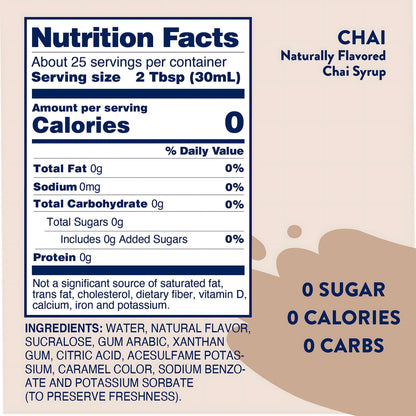 Jordan's Sugar Free Chai Syrup