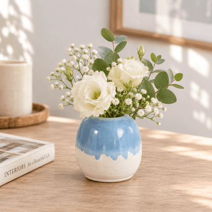 Mini Drip Glaze Vase - Fair Trade Handmade Ceramic Vase